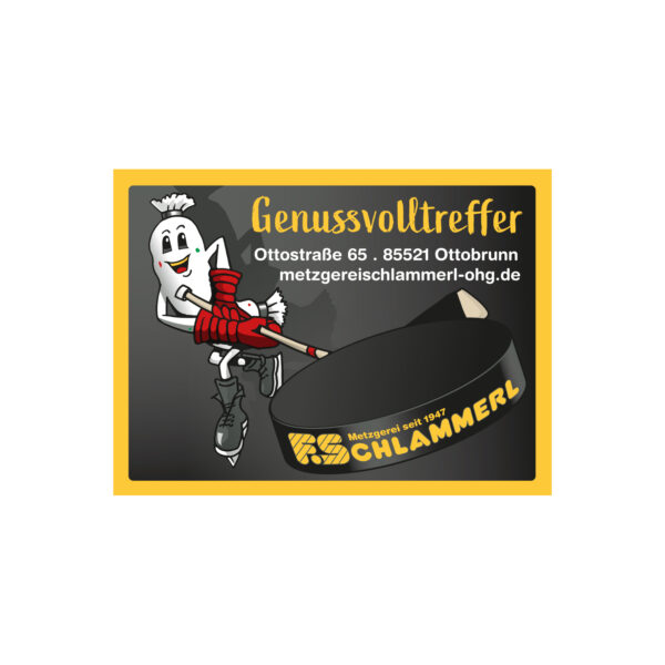 Wieder eine Würstelillustration für die Metzgerei Schlammerl