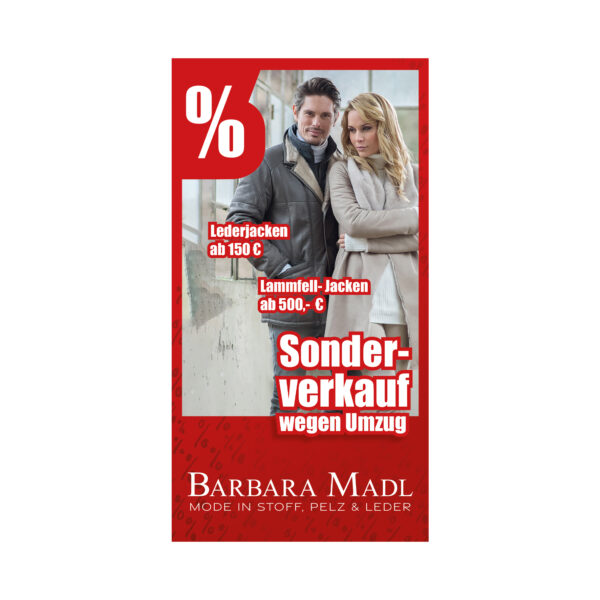 Verkaufsfördernde Gestaltung einer Maxipostkarte