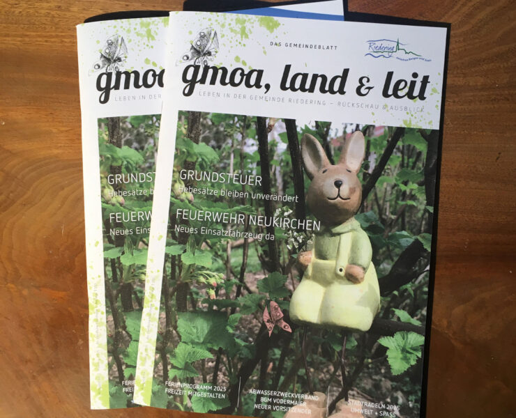 Die Gemeindezeitung Riedering, Titelblatt Frühling