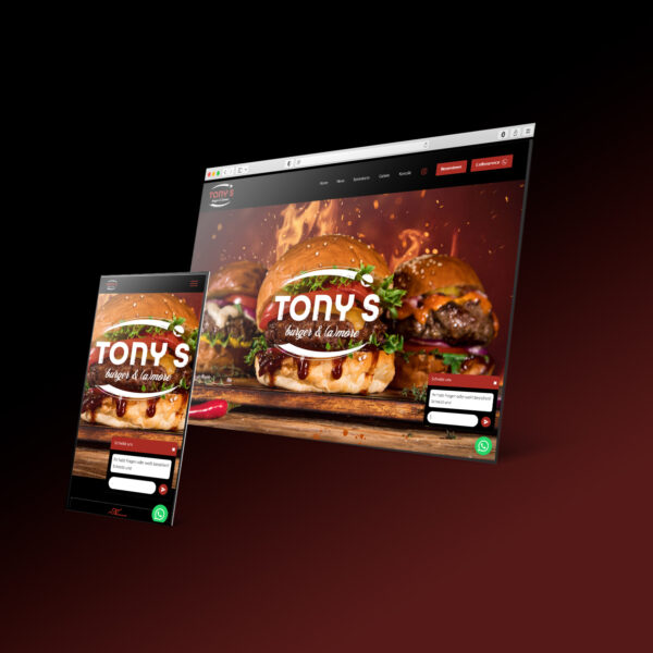 Eine leckere Webseitenentwicklung für Tony's Burger & (a)more