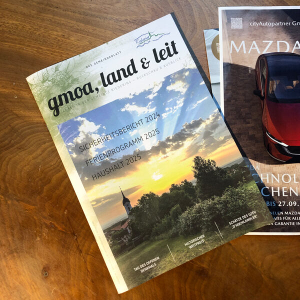 Ein Ausschnitt aus der Gemeindezeitung Riedering