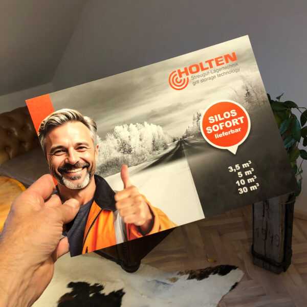 Eine Beilage für die Firma Holten, Streugut und Lagertechnik in Brannenburg